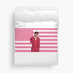 Malachi Barton Pink Flag Pop Art Bold Modern Aesthetic Design Duvet Cover