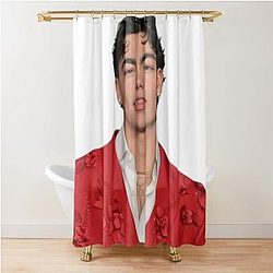 Malachi Barton Merch: sticker pack, spiral notebooks, posters, hardcover journals, mugs, tote bags, etc - Pinterest - Aesthetic Malachi Barton Fan Art Shower Curtain