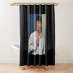 Malachi Barton Aesthetic Portrait Young Actor Editorial Style Shower Curtain