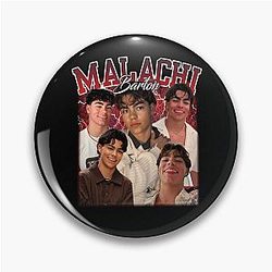 Malachi Barton Retro Collage Portrait Teen Icon Aesthetic Art Pin