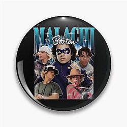 Malachi Barton Retro Hero Collage Bold Fan Art Aesthetic Pin