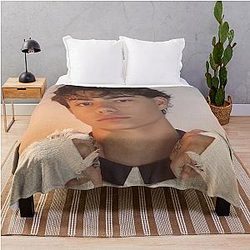 Malachi Barton Merch: stickers, poster, hard cover journal, mug, tote bag etc - Pinterest Aesthetic Malachi Barton Fan Art Throw Blanket