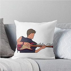 Malcolm Todd Playing Guitar Malcolm Todd Text Throw Pillow