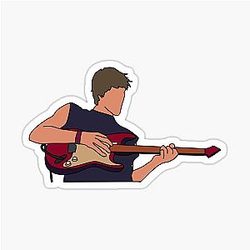 Malcolm Todd Playing Concert Guitar Sticker