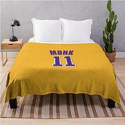 Malik Monk LA Lakers Throw Blanket