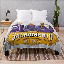Sacramento Royalty Malik Monk Domantas Sabonis De'Aaron Fox Throw Blanket