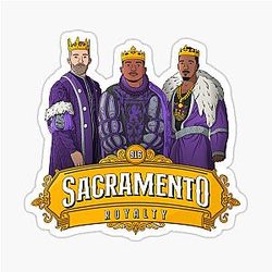 Sacramento Royalty - Malik Monk, De'Aaron Fox and Domantas Sabonis Sticker