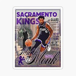 Malik Monk Vintage Trading Card Art Sticker