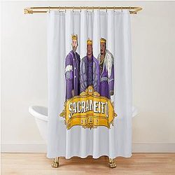 Sacramento Royalty Malik Monk Domantas Sabonis and De'Aaron Fox Shower Curtain
