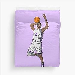Malik Monk Sacramento Kings Basketball Duvet Cover