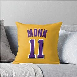 Malik Monk LA Lakers Throw Pillow