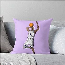 Malik Monk Sacramento Kings Basketball Throw Pillow