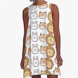 Chibi Mamamoo Animals A-Line Dress