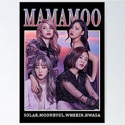MAMAMOO Members Photoshoot Vintage Retro Band Style Poster