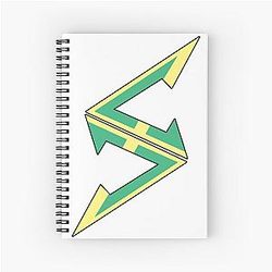 Mandjtv Team Sky Merch White Spiral Notebook