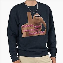 Marcus the Worm There's Been Injuries Pullover Sweatshirt
