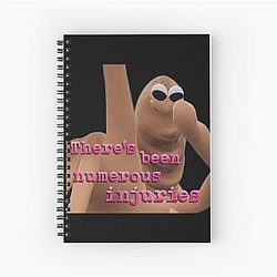 Marcus the Worm There's Been Injuries Spiral Notebook