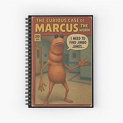 Marcus the Worm Comic Retro Parody Spiral Notebook