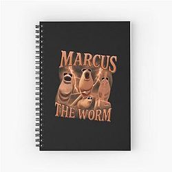 Marcus the Worm Cartoon Art Notebook