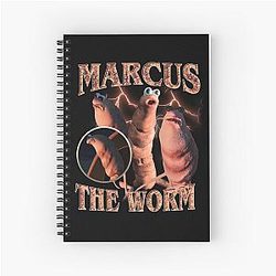 Marcus The Worm Funny Bootleg Spiral Notebook