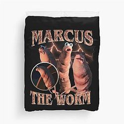 Marcus Worm Funny Memes Bootleg Duvet Cover