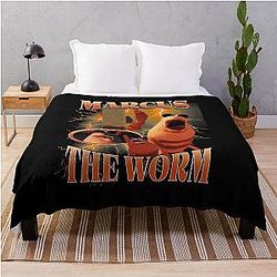 Marcus The Worm Throw Blanket