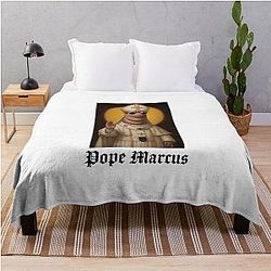 Pope Marcus the Worm Throw Blanket