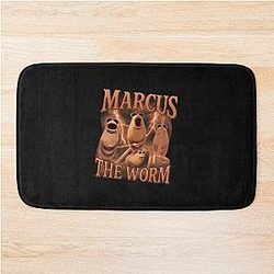 Marcus the Worm Cartoon Art Bath Mat