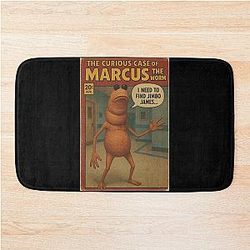 Marcus the Worm Retro Comic Parody Bath Mat