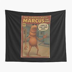 Marcus the Worm Retro Parody Tapestry