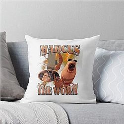 Marcus The Worm Throw Pillows