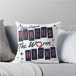 Jazz Legend Marcus Hicks Throw Pillow