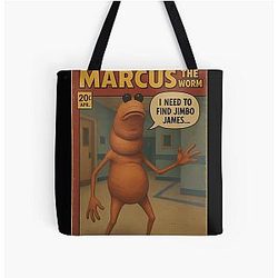 Marcus The Worm Comic Retro Parody Tote Bag