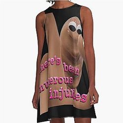 Marcus the Worm There's Been Injuries A Line Dress