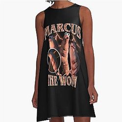 Marcus Worm Funny Memes A-Line Dress