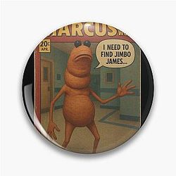 Marcus the Worm Comic Retro Parody Pin