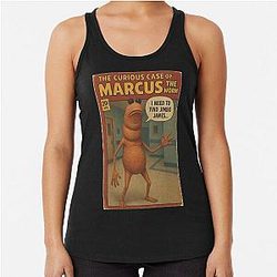 Marcus Worm Comic Parody Retro Racerback Tank Top