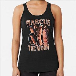 Marcus The Worm Funny Bootleg Racerback Tank Top