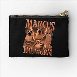 Marcus the Worm Cartoon Zipper Pouch