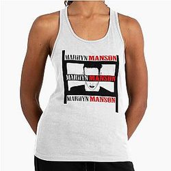 Marilyn Manson - American Singer Marilyn Manson - Real Name Brian Hugh Warner Racerback Tank Top