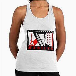 90s Music Marilyn Manson Music Lover Racerback Tank Top