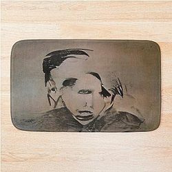 Marilyn Manson Fine Art Portrait Dark Gothic Bath Mat