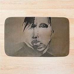 Marilyn Manson Fine Art Portrait Dark Gothic Bath Mat