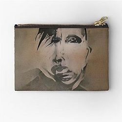 Marilyn Manson Fine Art Portrait Dark Gothic Marilyn Manson Zipper Pouch
