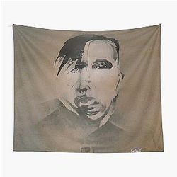 Marilyn Manson Fine Art Portrait Dark Gothic Tapestry