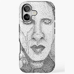 Marilyn Manson Stippling Art iPhone Case