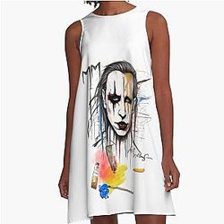 Marilyn Manson in A-Line Dress
