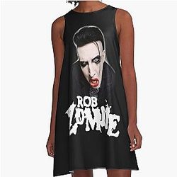 Rob Zombie Marilyn Manson A-Line Dress