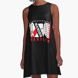 90s Music Marilyn Manson A-Line Dress
