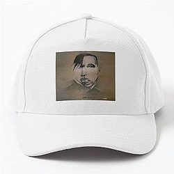 Marilyn Manson Fine Art Portrait - Dark Gothic Baseball Cap